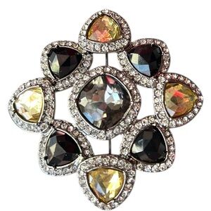 Premier Designs Maltese Cross Rhinestone Brooch